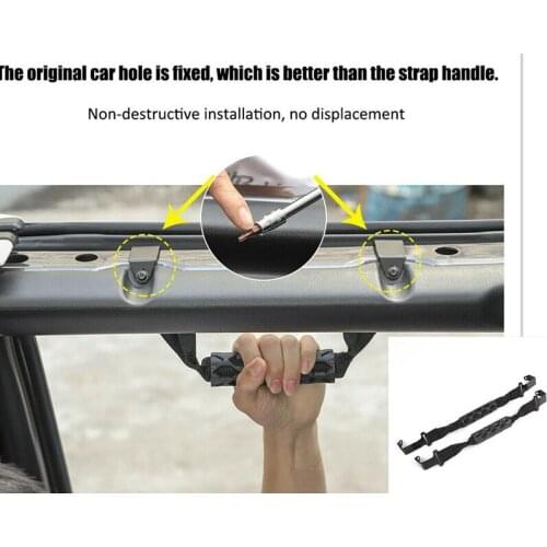 1 Pair Rear Roll Bar Grab Handles For 2018 2019 Jeep Wrangler JL JLU Accessories