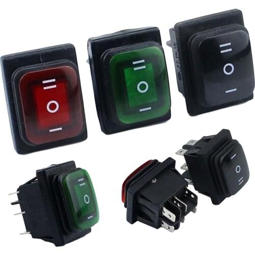 1Pcs Waterproof 6Pin Rocker Switch 3 Position Locking ON-OFF-ON DSDT 16A/250V/ 20A 125V RL2