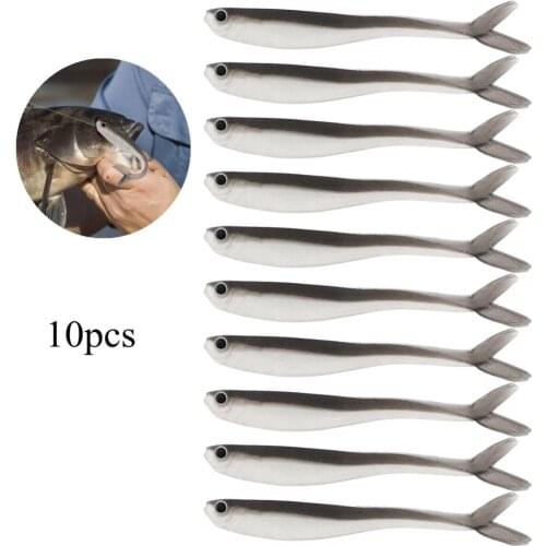 10 pcs Fishing Soft Bait 8.5cm 2g Wobbler Artificial Loach Bait Bass Fishing Lure Crankbait Swimbait Lures