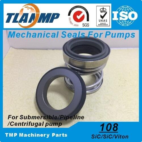 108-14 TLANMP Mechanical Seals (Material: SIC-SIC-VIT) Shaft Size 14mm Single Spring Pump Seal Used in Clean/Waste Water,Oil