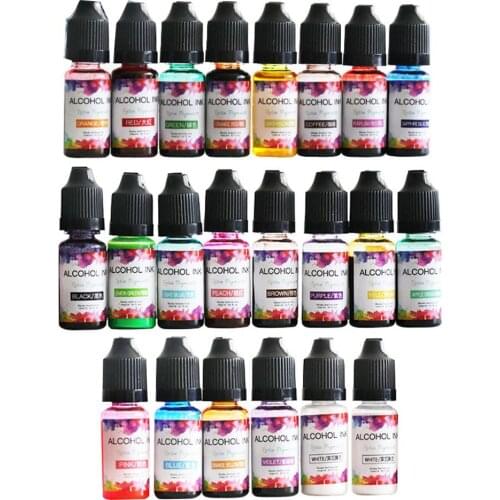 22 Colors Epoxy Pigment Liquid Colorant Dye Ink Diffusion UV Resin DIY Crafts Jewelry Making Accessories