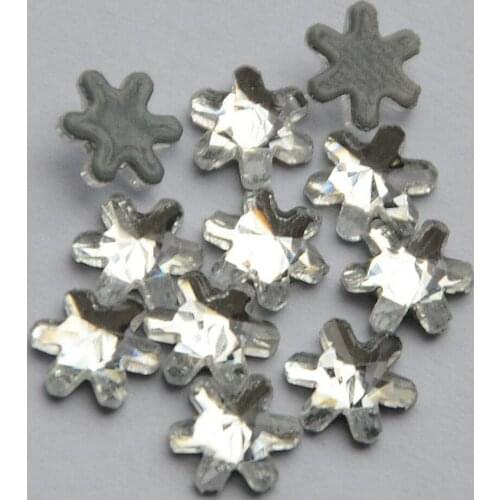 AAAA+Best Quality 5mm Snowflake Crystal Clear DMC Hot Fix Rhinestone More Shiny Super Bright Hotfix Iron On Stones