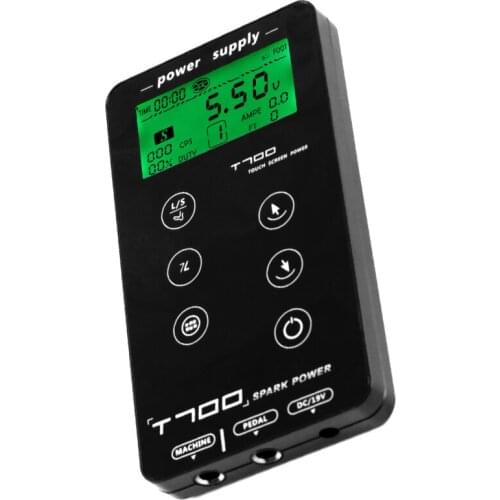 Tattoo Power Supply Touch Screen T-700 Intelligent Digital LCD Makeup Dual Tattoo Power Supplies Set For Tattoo Machine