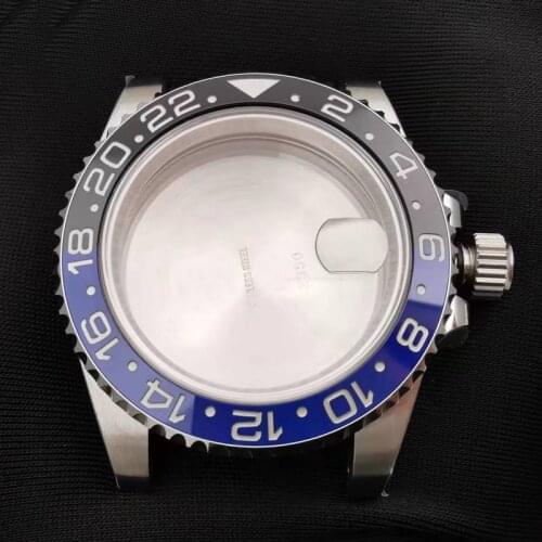 904L Stainless Steel Watch Case For RLX GMT 116710BLNR-78200, Fit to 3186 Movement Assembling Watches Parts