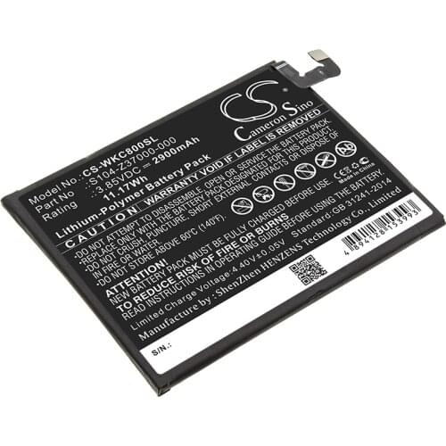 CS 2900mAh / 11.17Wh battery for Wiko C800AE, View 2, View 2 Pro S104-Z37000-000
