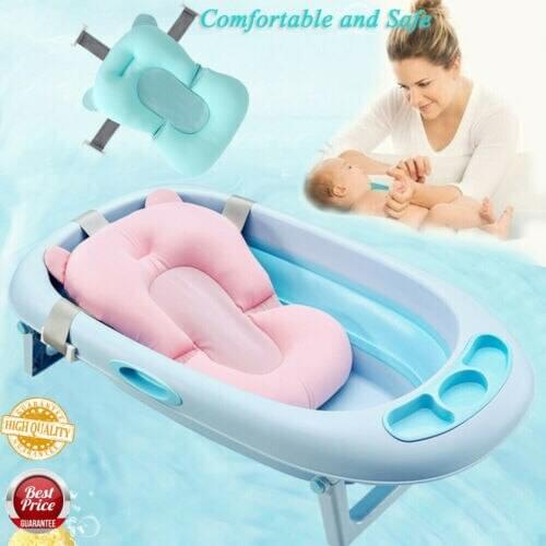 Baby Shower Portable Air Cushion Bed Babies Infant Baby Bath Pad Non-Slip Bathtub Mat NewBorn Safety Security Bath Seat Support
