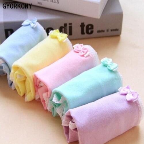 Hot sale Candy Color KIDS Panties High Quality Lovely Cute Girl Underwear Panties Cotton Briefs 5pcs/lot A-SQ-A0122-5P