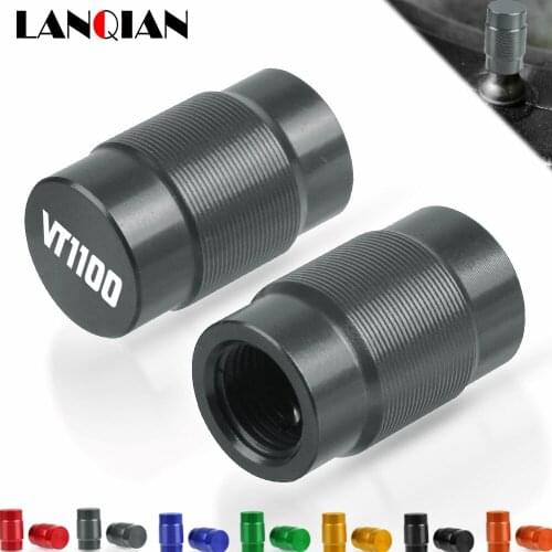 For Honda VT1100 Motorcycle Aluminum Wheel Tire Valve Stem Caps Airtight Covers VT 1100 1995-2007 2004 2005 2006 Accessories