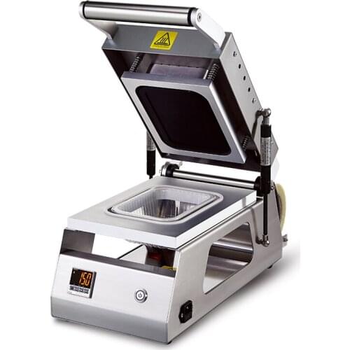 DS-2 Manual Tray Sealer Packaging machine Plastic Food Container Sealing Meal Table Top Heat Tray Small packing machine