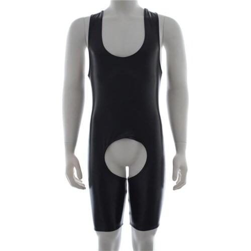 Erotic Clothes Bondage Toys Flirting Open Crotch Black Elastic Clothing Sex Toys Nightclub Clothes