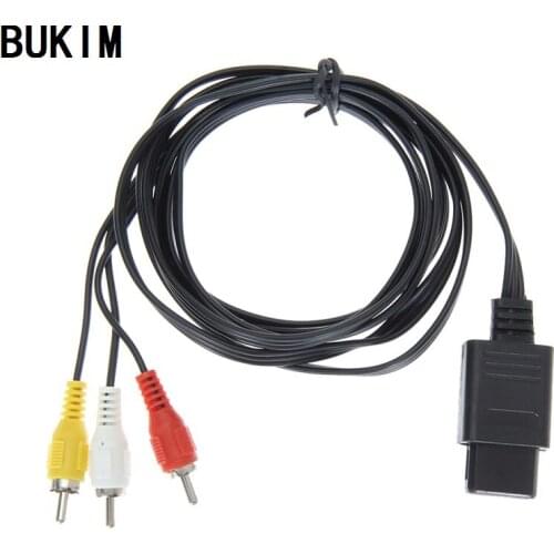 FZQWEG 10 pcs 6FT AV TV RCA Video Cord Cable For Game cube/for SNES GameCube/for Nintendo for N64 64 Game Cable Accessory