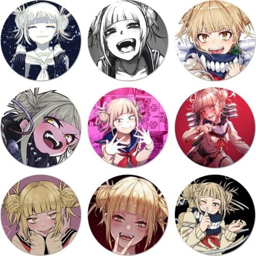 Himiko Toga Boku No Hero Academia Anime Icons Pins Badge Decoration Brooches Metal Badges For Clothes Backpack Decoration 58mm