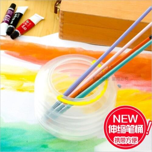 Hot Fashion Foldable Painting Brushes Holder Cleaning Case Washing Pen Bucket Painting Tools