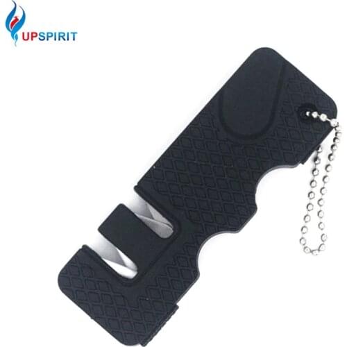 Upspirit Mini 2 Stage Ceramic Knife Sharpener Portable Outdoor Blade Sharpening Stone for Knives Scissors Kitchen Accessories