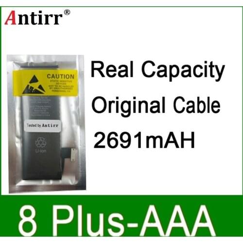 10pcs/lot Real Capacity China Protection board 2691mAh 3.7V Battery for iPhone 8plus zero cycle replacement repair parts 8p AAA