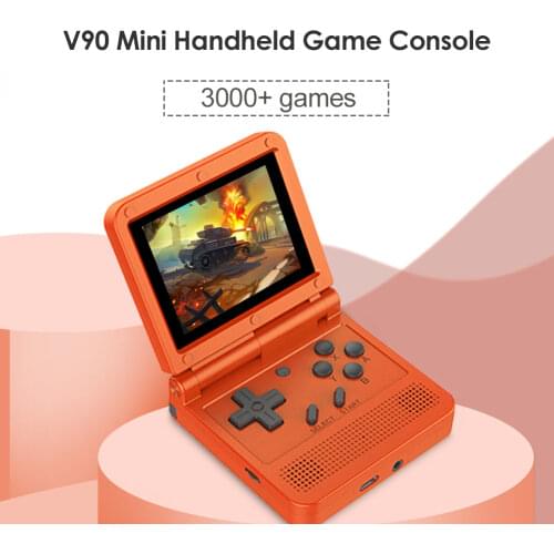 Portable V90 Retro Flip Handheld Game Player 3.0 inch IPS Handheld Console 3000 Classic Games Pocket Mini Video Games Player Boy