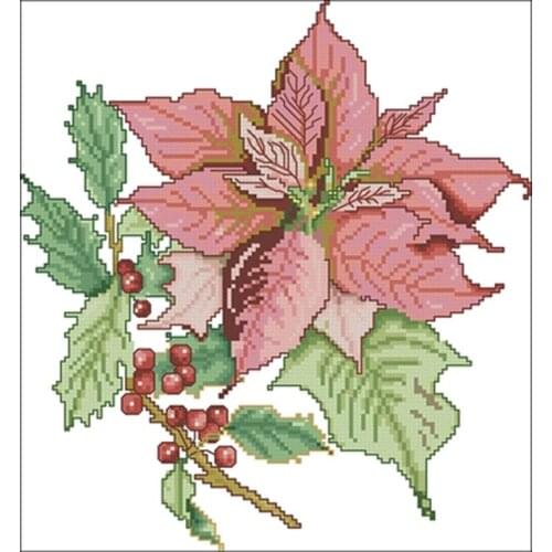 Beautiful red flower patterns Counted Cross Stitch 11CT 14CT 18CT DIY Chinese Cross Stitch Kits Embroidery Needlework Sets