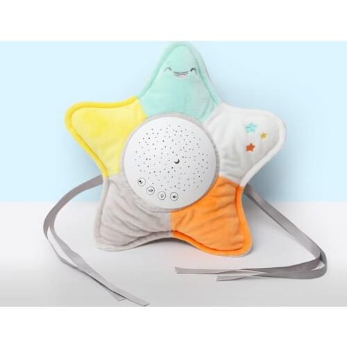 Baby Doll Plush Toys ABS Dream Night Light Soothe Early Education Toy Skin-friendly Starry Sky Projection with Music