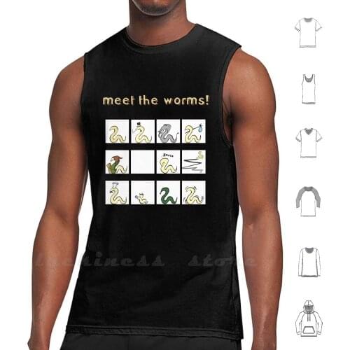 Meet The Worms Tank Tops Vest 100% Cotton Science Worm C Elegans Nematode Youll Never Get A Nobel Prize
