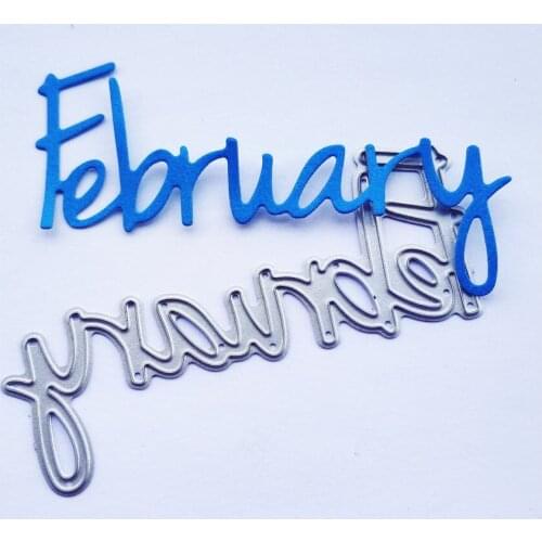 Metal February paper die cutting dies for Scrapbooking/DIY Easter wedding Halloween Easter card