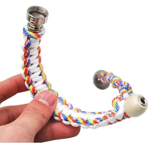 Metal Bracelet Smoke Smoking Pipe 260MM Jamaica Rasta Pipe Tobacco Smoking Hand Pipes Gift for Man or Women