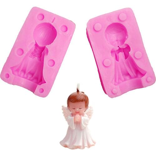 Boy Angel Handmade Candy Moulds Silicone Candle Mold Baking Tools Cake Decorating Tools Kitchen ADD08