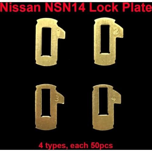 CHKJ 200PCS/Lot For Nissan Car Door Lock Repair Kits Brass Material 4 Models Each 50PCS NSN14 Auto Car Lock Reed Free Shipping