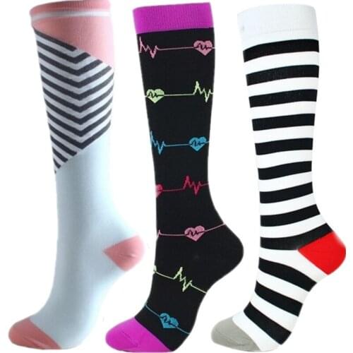 24 Styles Men Women Socks Compression Socks Anti Fatigue Men Socks For Rugby Golf Socks Hockey Socks High Stocking EU 39-47