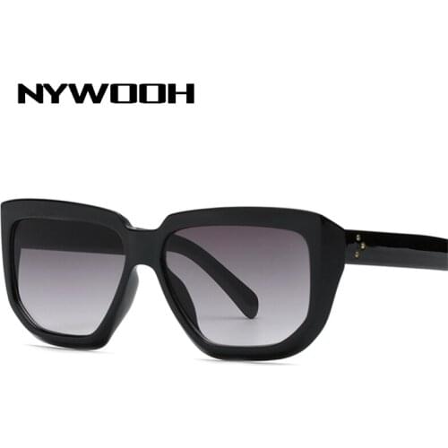NYWOOH Fashion Cat Eye Sunglasses Women Vintage Jelly Color Eyewear Brand Designer Men Trending Shades UV400 Black Sun Glasses