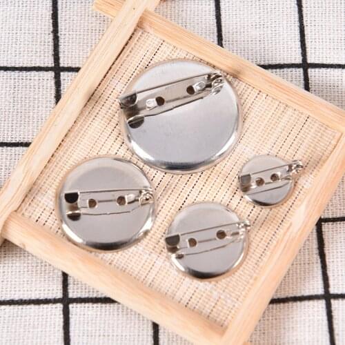 20pcs /set Cameo Cabochon Base Setting Round Brooch Base Cabochon Blanks Trays with Brooch Pins 1.5 2 2.5 3 cm