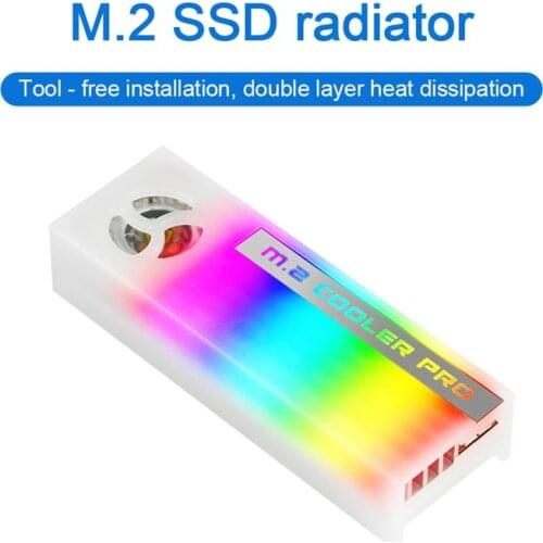 ARGB M.2 2280 SSD Heatsink 5V 3Pin ARGB Aluminum Alloy Memory Heat Sink Cooler Vest Radiator for M2 NVMe Solid State Drive