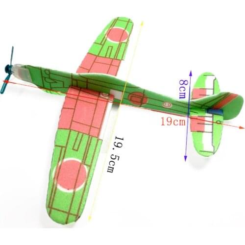 DIY Assembled Aircraft Model Hand-Made Material Foam Hand Throwing Aircraft Technology Children Toys Random Color Outdoor Toys