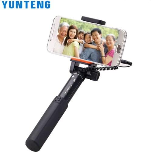 Yunteng 808 Wired Mini Extendable Selfie Stick Monopod Self-Timer Rotatable Pole For iPhone Samsung Smartphone Vs 188 088 1288