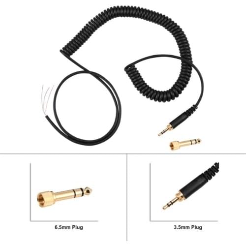 Replacement Spring Cable Cord Wire Plug for Beyerdynamic DT 770 770Pro 990 990Pro Headphone Accessories