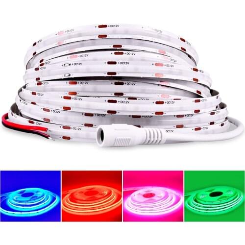 5m Color COB LED Strip Light 2400 LEDs Flexible Atmosphere Decorative LED Lamp Tape Lights For Room TV Garden Party Decor