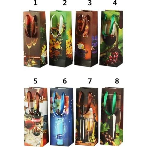 Wine Gift Bags Charming designs for Christmas Gift Package Champagne Oliver Oil Drink Juice Wine Gift Holder