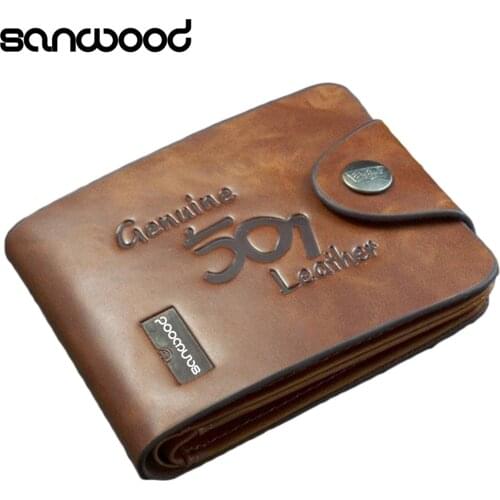 Vintage Men Faux Leather Wallet Bifold Short Wallets Card Money Case Holder Slim Male Coin Pouch Purse Multi-functional Wallet
