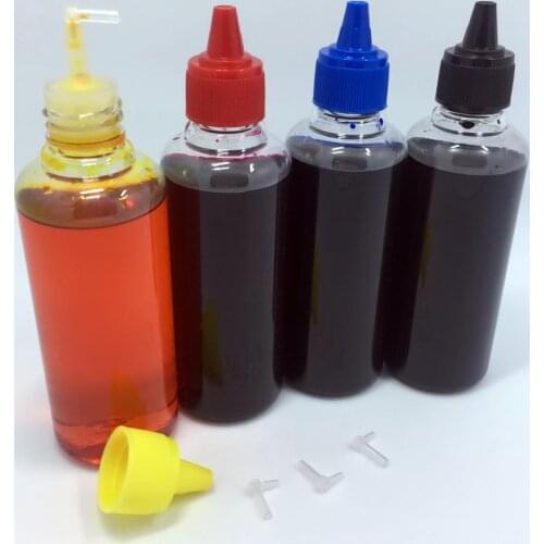 YOTAT 4Color 100ml Dye ink refill kit for Brother LC39 LC60 LC975 LC985 ink cartridge or CISS