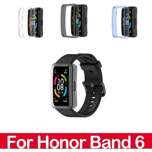 Watch Protective Cover Suitable For Huawei Honor Band 6 Half-pack Anti-drop Dustproof Crystal Protective Hard Shell Case
