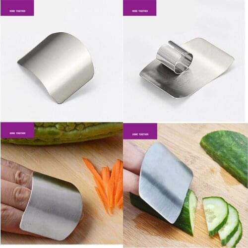 1 PC Finger Guard Protect Finger Hand Cut Hand Protector Knife Cut Finger Protection Tool Stainless Steel Kitchen Tool