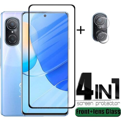 4-in-1 For Huawei P40 Lite Glass Protector Tempered Glass For Huawei P40 Lite Y8P Y7P Y6P Y5P Y6S Honor 9X Lite X10 Lens Glass