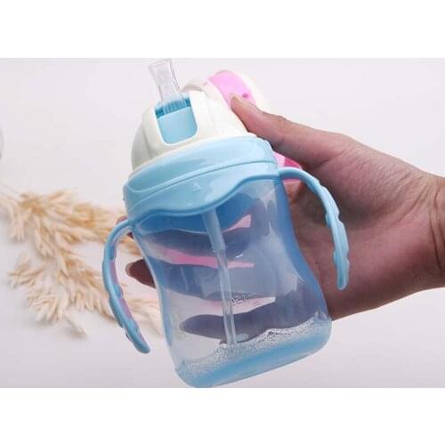250ml Feeding Bottles Cups for Baby Kids Water Milk Bottle Soft Mouth Sippy Infant Baby Feeding Training Bottle