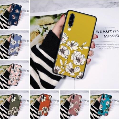 Case For Huawei P Smart Plus 2019 P Smart Z Soft Silicone Floral Flower Cover For Huawei P30 Lite Pro P20 Lite 2019 Phone Cases