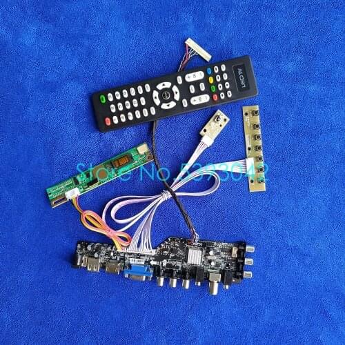 For LP154W01(TL)(AA)/(TL)(AC)/(TL)(AD)/(TL)(AE)/(TL)(AG) LVDS 30Pin 3663 digital DVB USB+ 1280*800 1CCFL controller card kit