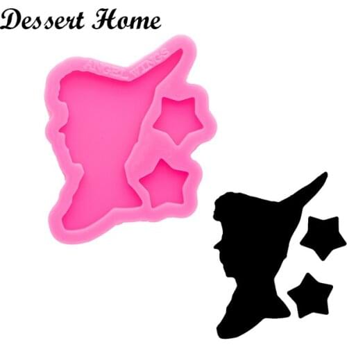 DY0697 Bright Human head star Resin Craft for Keychain, Silicone Molds, DIY Epoxy Jewellery Making, Sculpture Molding Casting