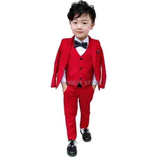 Suit for Boy Single Breasted Flower Boys Suits for Weddings Costume Enfant Garcon Mariage Boys Blazer Jogging Garcon Kids Suits