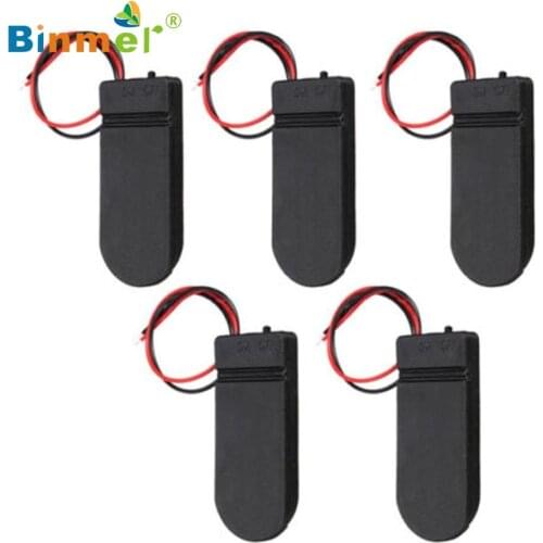 Beautiful Gift New 5PCS CR2032 Button Coin Cell Battery Socket Holder Case Cover With ON/OFF Switch Wholesale price Apr28