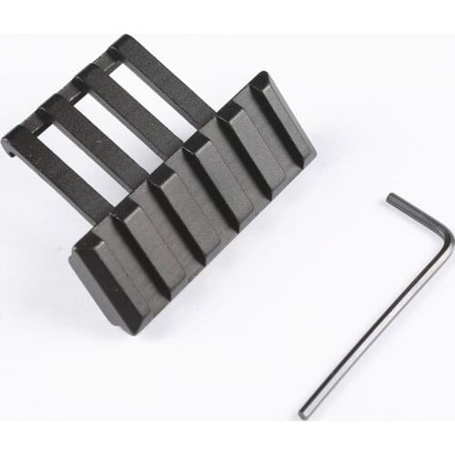 Tactical Scope Mount 45 Degree 5 Slots Offset Rail Adapter Low Profile Picatinny Weaver Side Rail for Flashlight Laser Sight