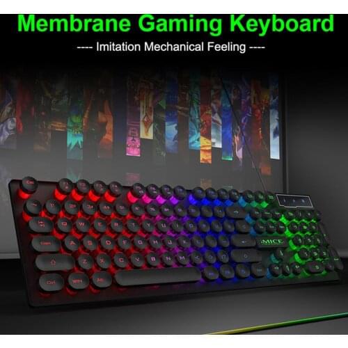 IMice Ak-800 RGB Backlit Mechanical Keyboard 104 USB Wired Waterproof Game Keyboard For win2000/xp/vista/7/8/10 PC Laptop