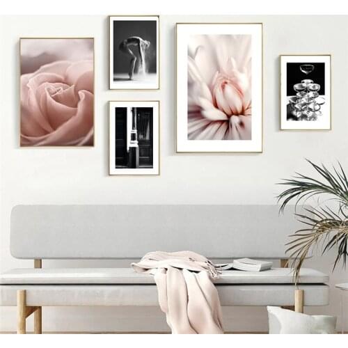 Fashion Girl Ballet Art Painting Black And White Landscape Wall Canvas Painting flower printing interior decoration Poster